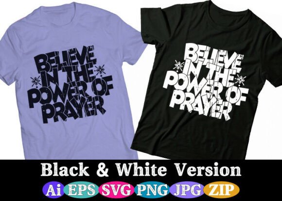 BELIEVE in the POWER of PRAYER Graphics for Crafts