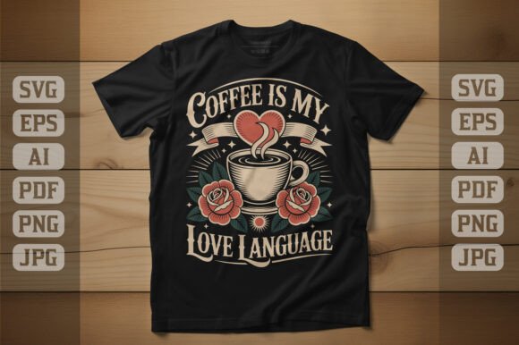 Coffee is My Love Language T-Shirt Graphics