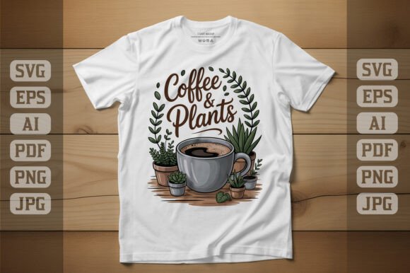 Coffee Plants Aesthetic Graphics for T-Shirt Designs