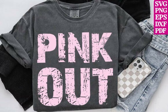 Football Pink Out Png, Breast Cancer Png Graphics for T-Shirt Designs