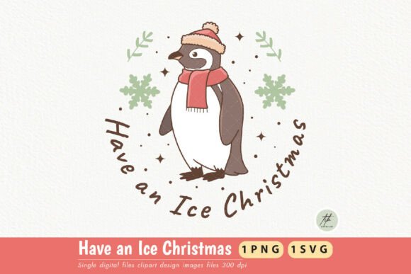 Have an Ice Christmas Clipart Graphics for Seasonal Branding