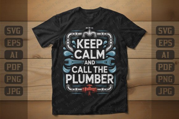 Keep Calm Call the Plumber Graphics for T-Shirt Designs