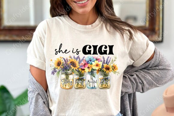 She Is Gigi Mom Graphics for Crafts