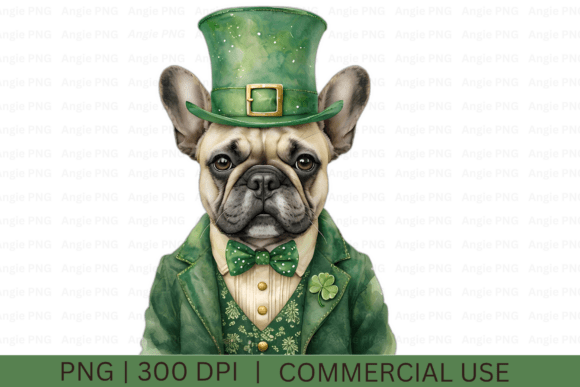 St. Patrick s Day French Bulldog Graphics for Crafts