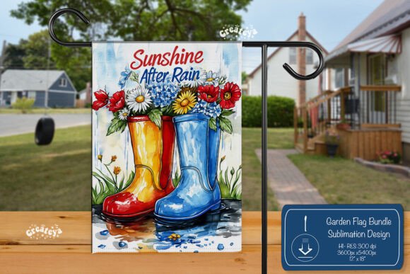 Summer Garden Flag Graphics for Crafts