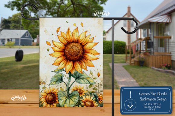 Summer Garden Flag Graphics for Crafts